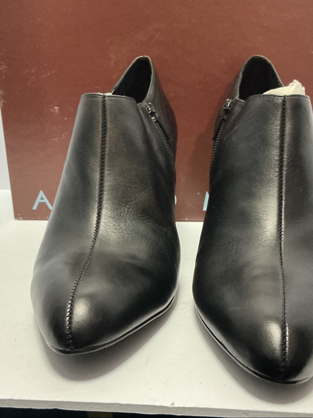 ANTONIO MELANI Black Leather Oxford-Inspired Slip-On Shoes